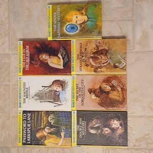Nancy Drew Lot Flashlight Hardcover 1970s Mystery Tween 7 Books Reading